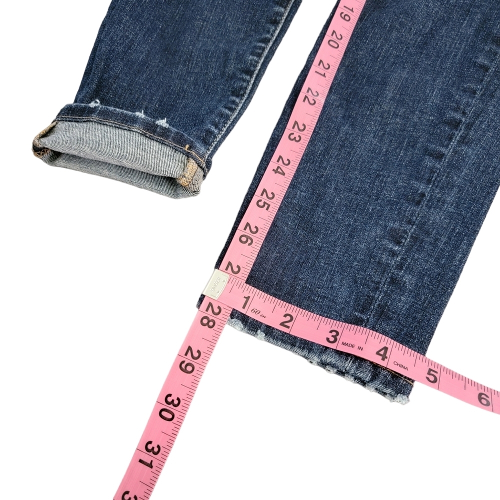 Frame Wriley 139021 Stretchy Le Skinny De Jeanne Distressed Jeans 25 - Picture 12 of 12
